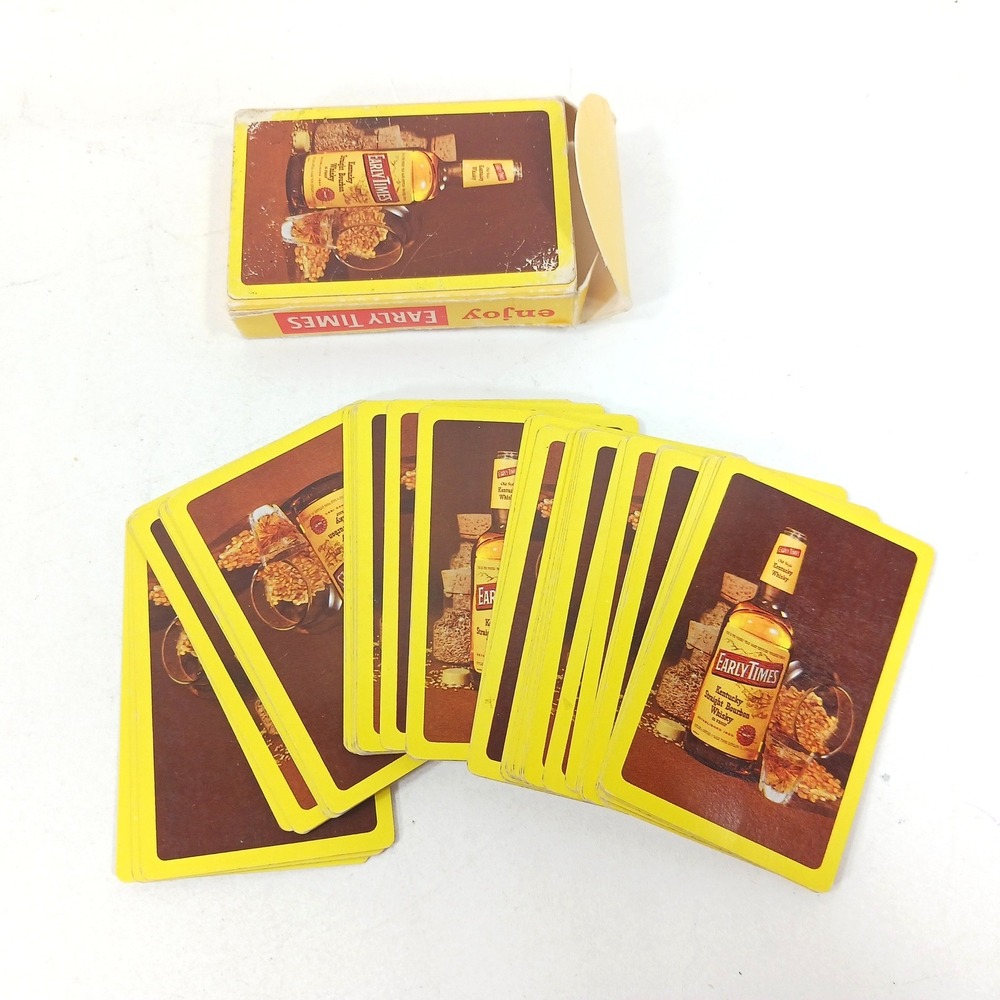 Vintage Early Times Kentucky Straight Bourbon Whisky Playing Cards Advertising